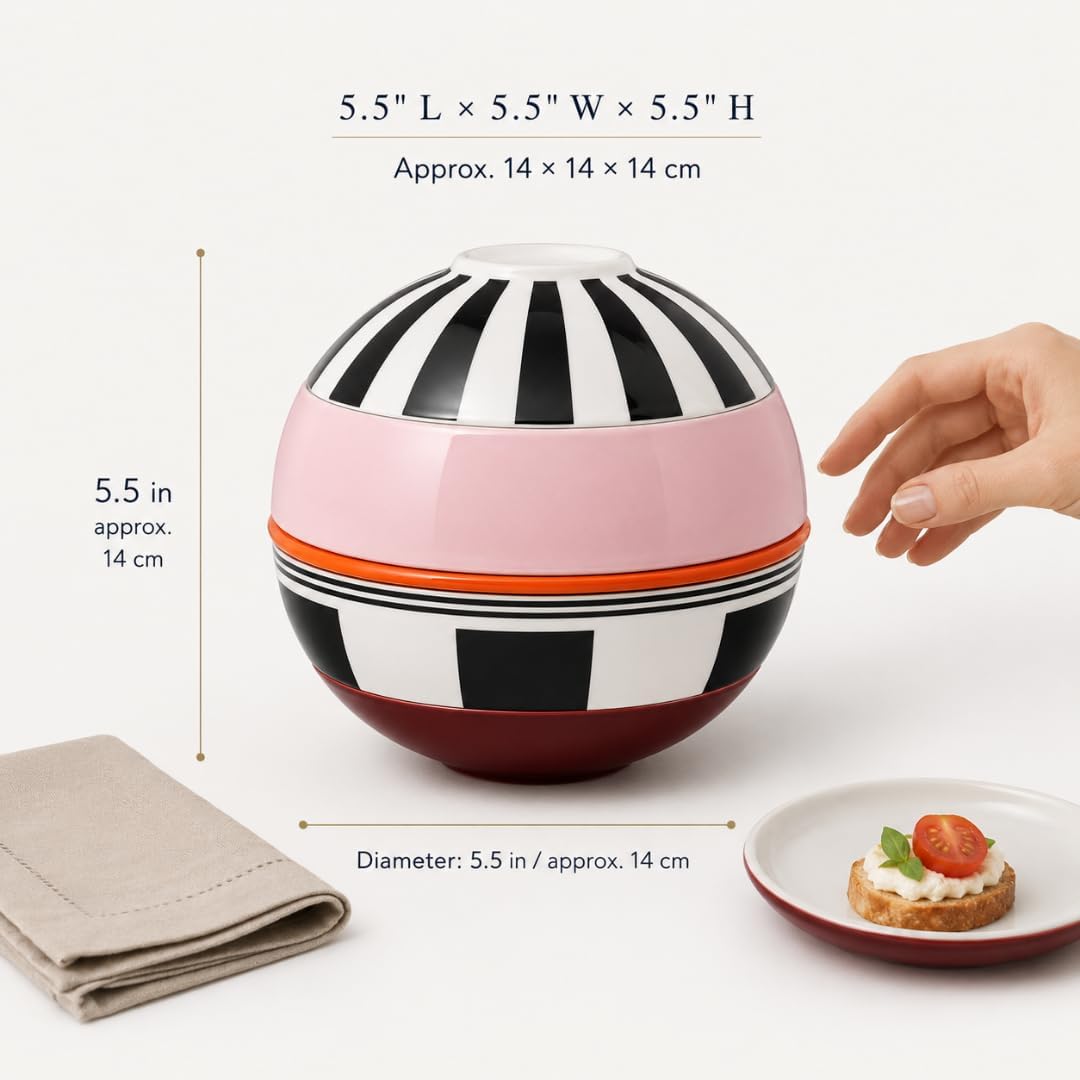 Villeroy &amp; Boch - La petite Boule memphis, Geschirrset Porzellan, Schalenset, 5 tlg. Servier Set, 14