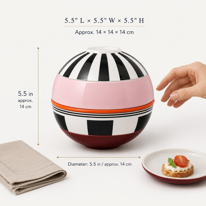 Villeroy &amp; Boch - La petite Boule memphis, Geschirrset Porzellan, Schalenset, 5 tlg. Servier Set, 14