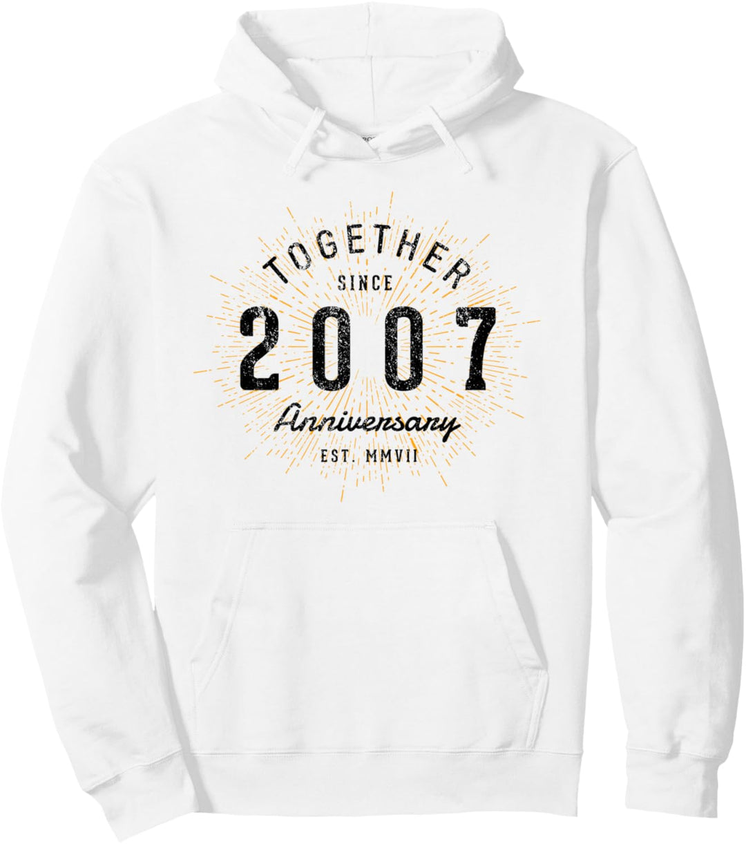 Zusammen seit 2007 Jahrestag Pullover Hoodie