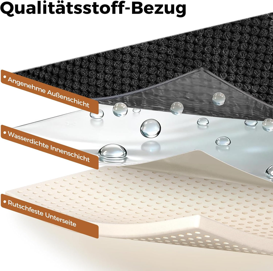 Hundetreppe für Kleine Hunde, Haustiertreppe 3 Stufen, Hochdichtem Schwamm Hundetreppen 40cm Hoch, H