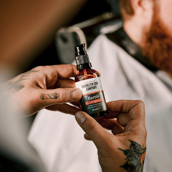 Bartpflege Set für Männer - Brooklyn Soap Company Beard Essentials Bundle - mit Bartöl 50 ml & Barts