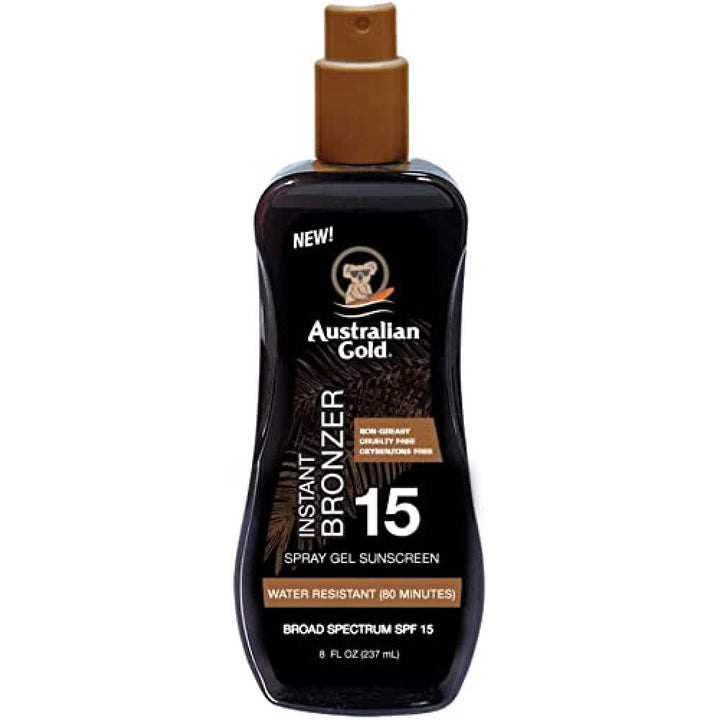 Australian Gold -Dunkelbräunungsbeschleuniger-Sprühgel, 237 ml (1er Pack) & Sonnenschutz Spray with