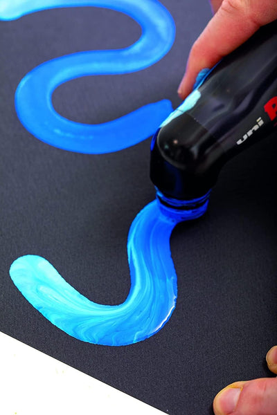 POSCA - Lackstift mit breiter Spitze, Mop'R, PC-17K, PC-8K, Schwarz und Weiss, 6 Stück