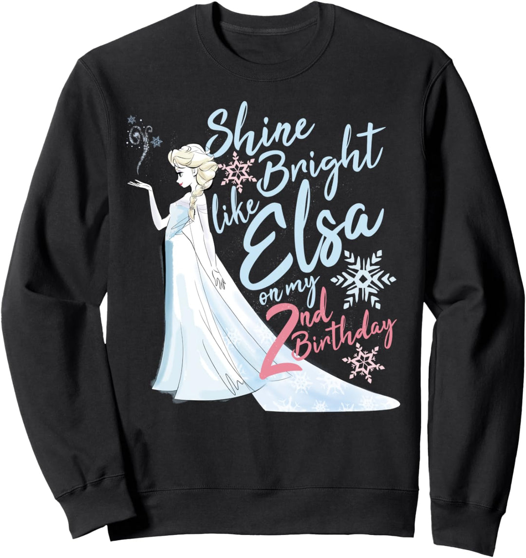 Disney Frozen Elsa Shine Bright On My 2nd Birthday Sweatshirt