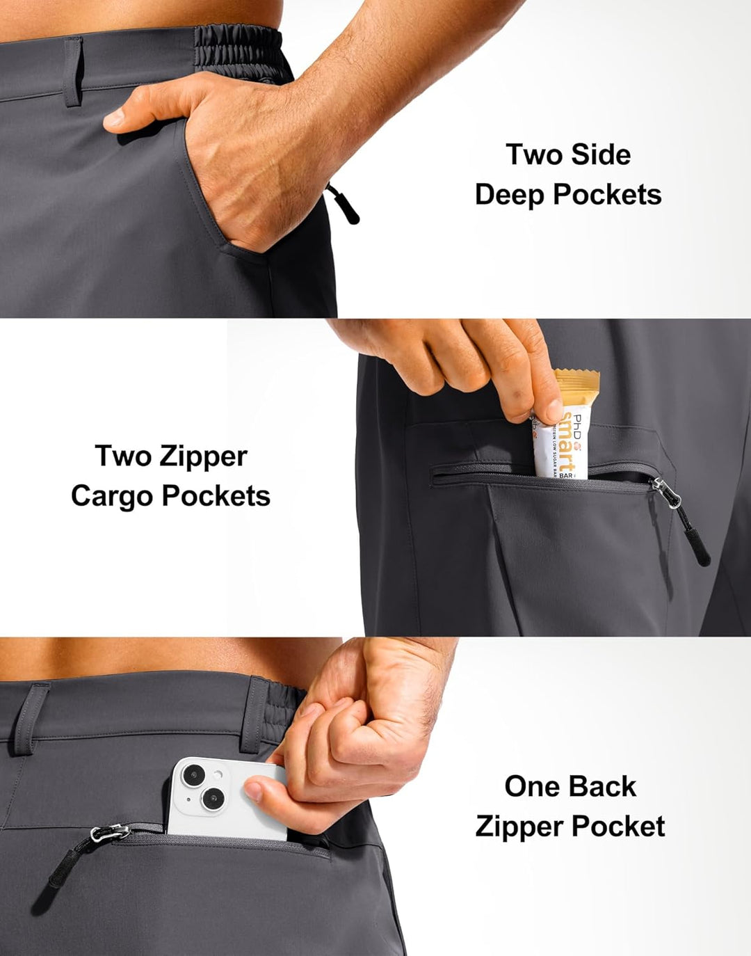 Herren Wandern Cargo Shorts Stretch Quick Dry Outdoor Tactical Shorts für Männer mit Multi Tasche fü