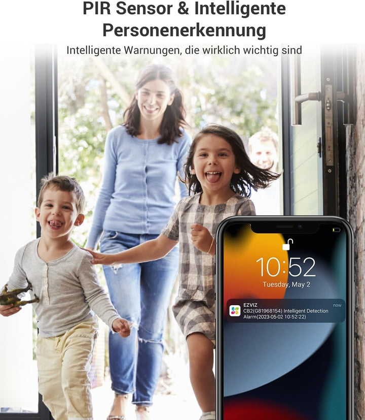 EZVIZ CB2 1080P Überwachungskamera, WLAN, für den Innenbereich, kabellos, mit Akku 2000 mAh, Babykam