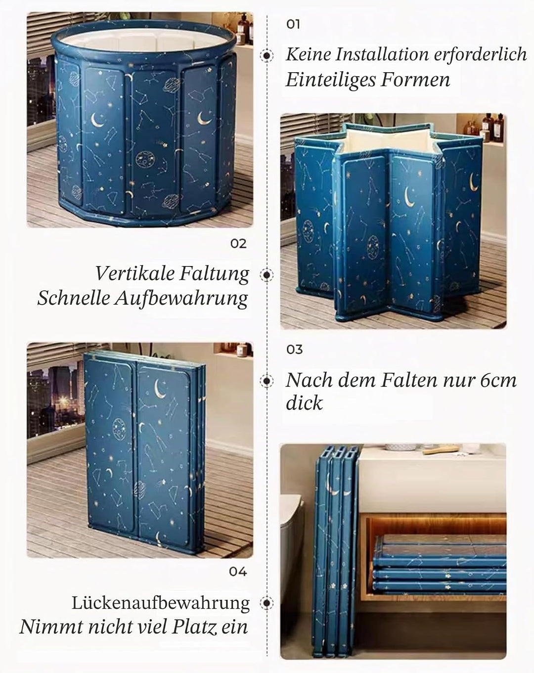 AYES Faltbare Badewanne für Erwachsene, Tragbare Eisbadewanne für Kaltwassertherapie Training, Outdo