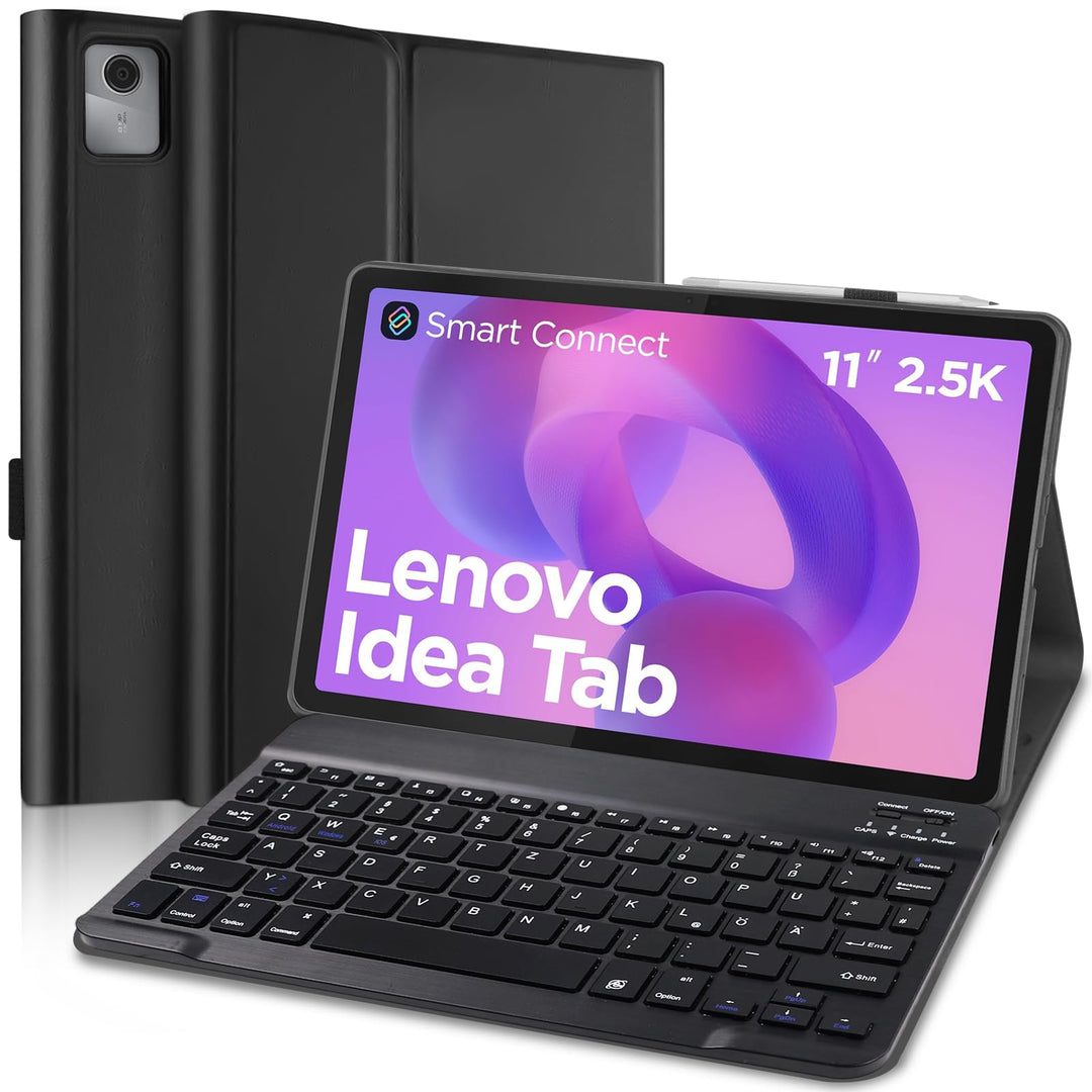 Tastatur Hülle für Lenovo Idea Tab 11 Zoll Tablet 2025,QWERTZ Wireless Abnehmbare Tastatur Kompatibe