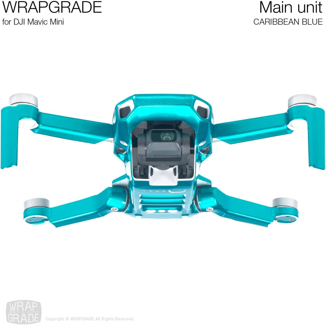WRAPGRADE Skin kompatibel mit DJI Mavic Mini (Caribbean Blue), Caribbean Blue