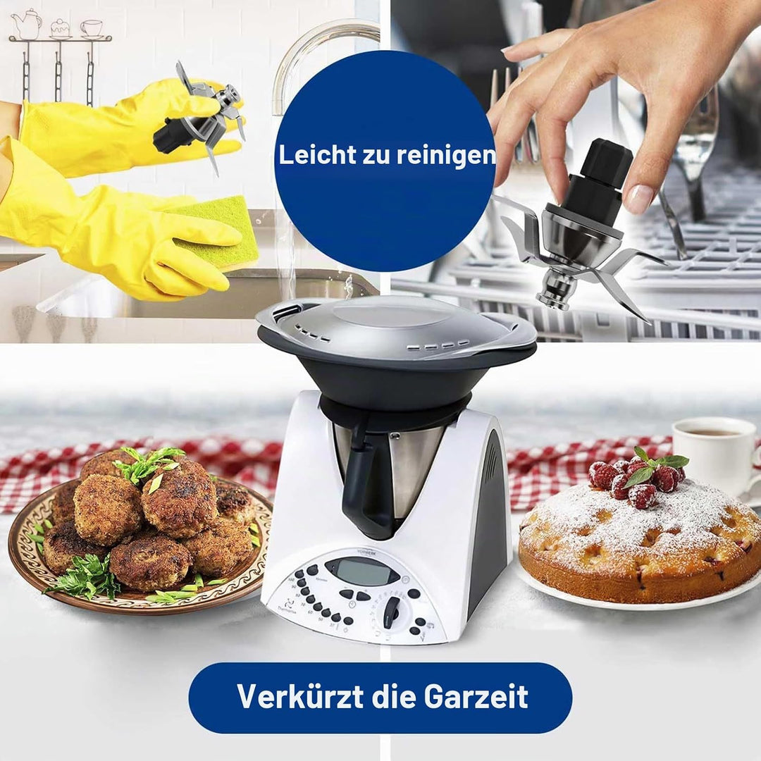 Ersatzklinge für Vorwerk Thermomix TM31,TM31 Messer Kompatibel mit Vorwerk Thermomix TM31,mit Dichtu