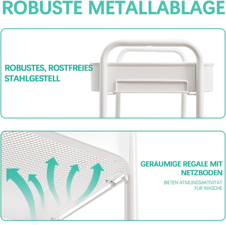 KINGRACK küchenwagen, rollwagen 3 etagen rollwagen Metall, servierwagen mit Rollen Griffe, Regalwage