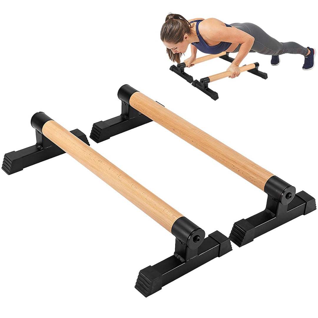 Parallettes calisthenics Holz Rutschfeste Liegestützgriffe, Premium Turnen und Calisthenics Equipmen