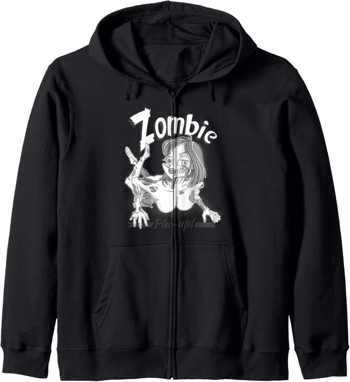 Sexy Zombie Pin Up wiederbelebt Leiche Gore Mädchen Kapuzenjacke