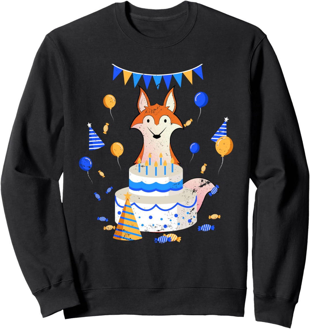 Waldbewohner Tierfreund Kinder Geburtstag Fuchs Sweatshirt