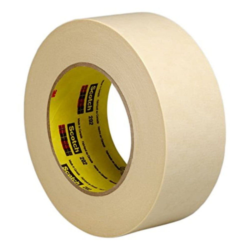 3M 202 Kreppklebeband, 36 mm x 50 m, Beige (24-er Pack) Abdeckband hochleistungsstark 36mm, Abdeckba