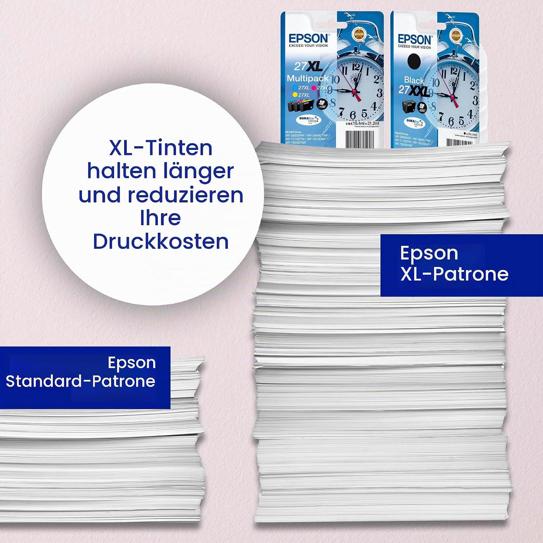Epson Original 27 Tinte Wecker (WF-3620DWF, WF-3640DTWF, WF-7110DTW, WF-7210DTW, WF-7610DWF, WF-7620