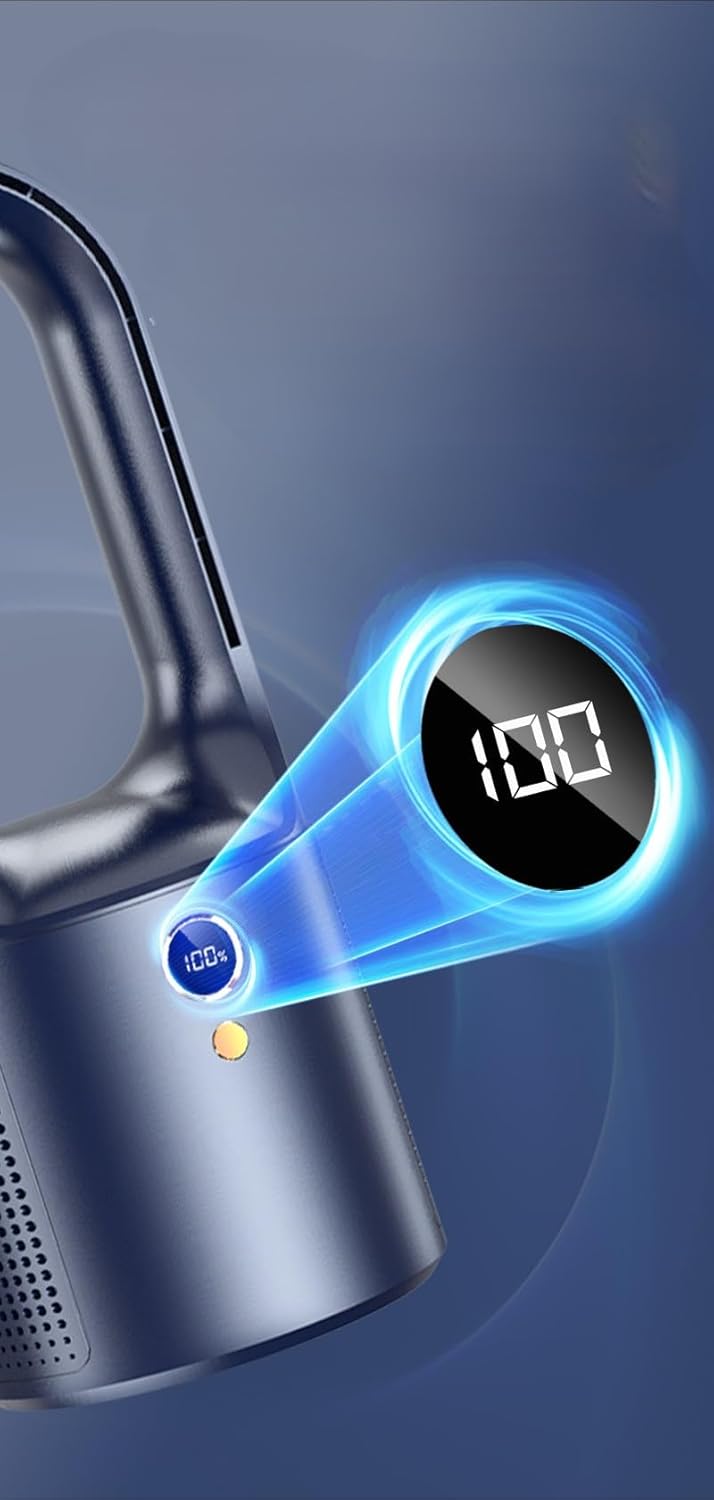 Vortex X28W Tischventilator ohne Flügel, 11,8 Zoll Büroventilator klein, leise, 3 Geschwindigkeitsei