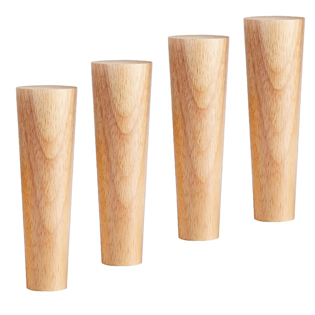 Qrity Möbelfuss Holz, 4 Stück Holzfüsse Möbelfüsse Sofafüsse mit Montageplatten & Schrauben für Schr