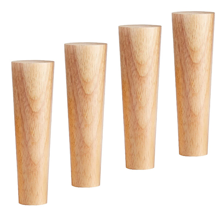 Qrity Möbelfuss Holz, 4 Stück Holzfüsse Möbelfüsse Sofafüsse mit Montageplatten & Schrauben für Schr