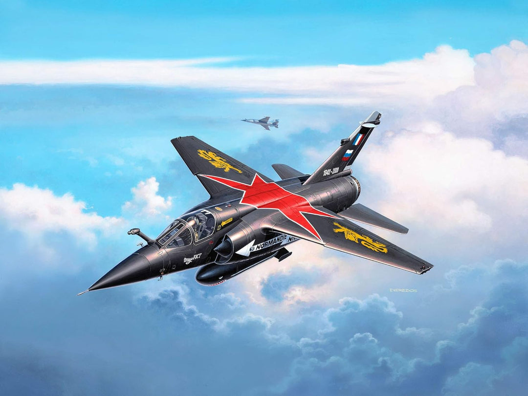 Revell 64971 Model Set Dassault Mirage F-1C/CT, Flugzeugmodellbausatz 1:72, 21,3 cm originalgetreuer