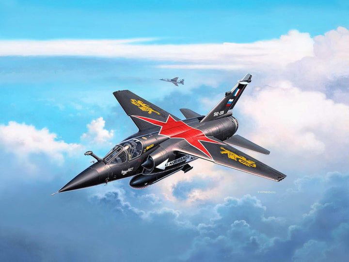 Revell 64971 Model Set Dassault Mirage F-1C/CT, Flugzeugmodellbausatz 1:72, 21,3 cm originalgetreuer