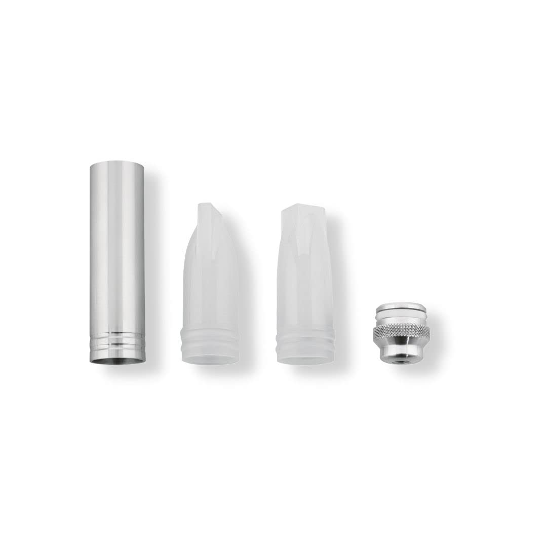 iSi 2715 Dekorationstüllen, 3-teilig + Adapter, Spritztüllen Set, Für Formen und Muster am Teller, Z