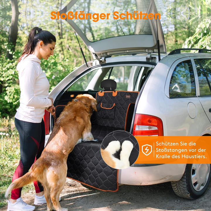 JOEJOY Kofferraumschutz für Hunde mit Seitenschutz, Universale Hundedecke Auto Kofferraum mit Ladeka