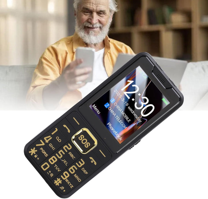 Fockety 4G -Handy für Senioren, 2,6 -Zoll -HD -Bildschirm Dual SIM -Mobiltelefon für ältere Menschen