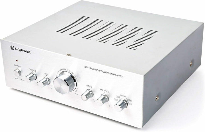 Skytronic Stereo Verstärker 400W mit 4 Inputs - Hi-Fi Audio Verstärker für Heimkino, Musik und Karao