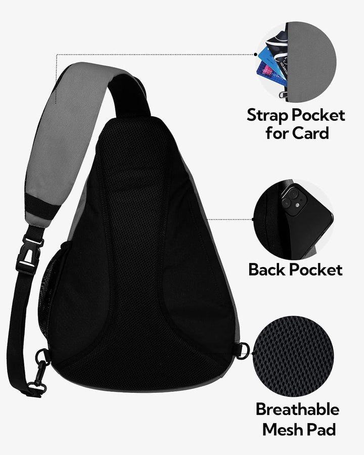 WATERFLY Sling Bag Crossbody Backpack Schulterrucksack mit verstellbarem Schultergurt Perfekt für Ou