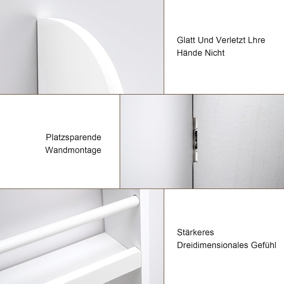 Youyijia Kinderbücherregal, 60 x 117 cm, 4-stufiges Kinderbücherregal, Aufbewahrungsregal für Kinder