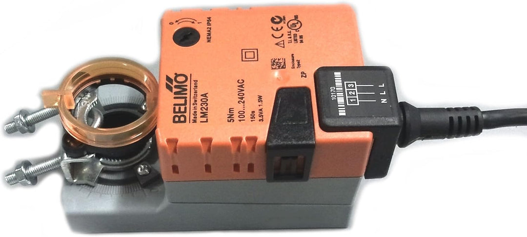 Intelmann Absperrklappe 80 mm + Belimo LM230 Stellantrieb (80 100 125 150 160 180 200) DN 80 Motor:
