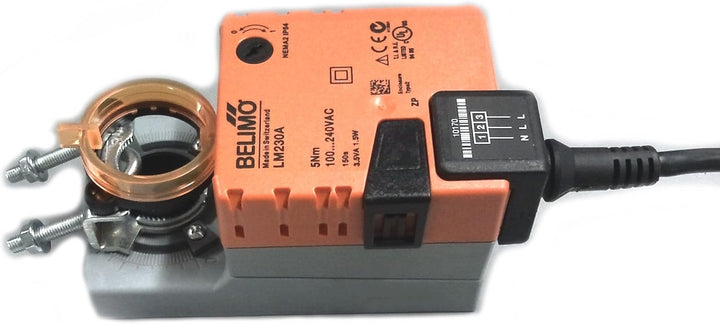 Intelmann Absperrklappe 80 mm + Belimo LM230 Stellantrieb (80 100 125 150 160 180 200) DN 80 Motor: