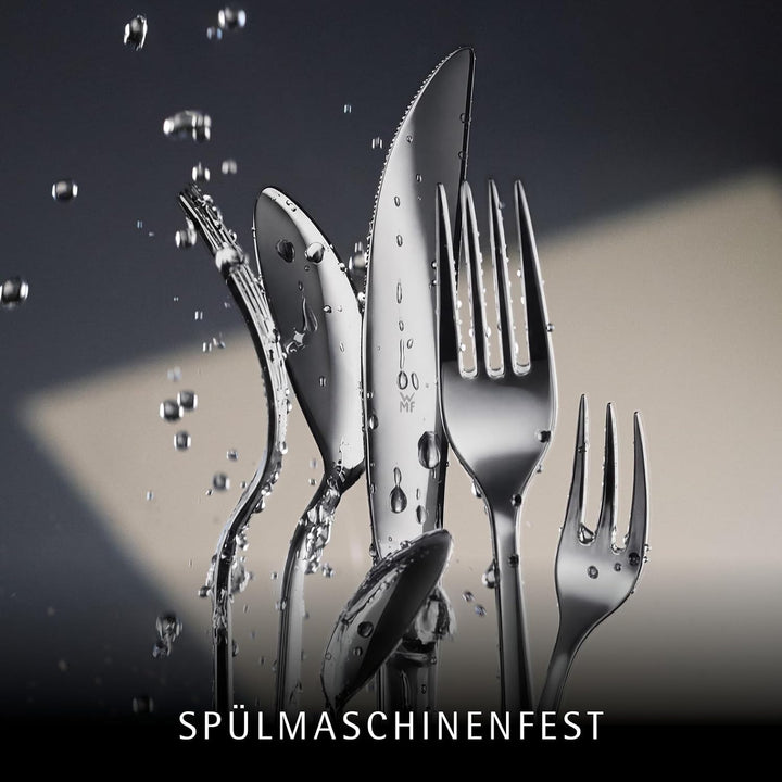 WMF Palermo Besteck-Set 30-teilig für 6 Personen Menuelöffel Menuegabeln Menuemesser Kaffeelöffel Ku