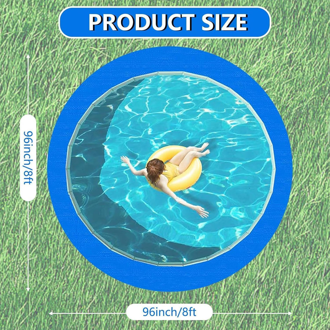 Pool-Bodenmatte – pannensichere runde Stoffplane, Schwimmbad-Auskleidung, Bodenmatte, für Aussenbere