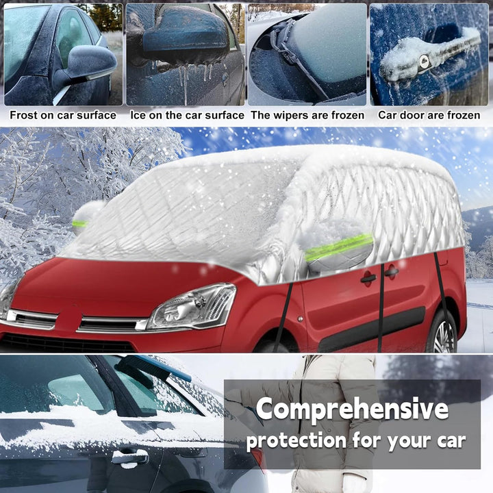 Halbgarage für Citroen Berlingo K9 XLWB 2018-2025, Halbe Autoabdeckung Winter Sommer, Abdeckplane Au