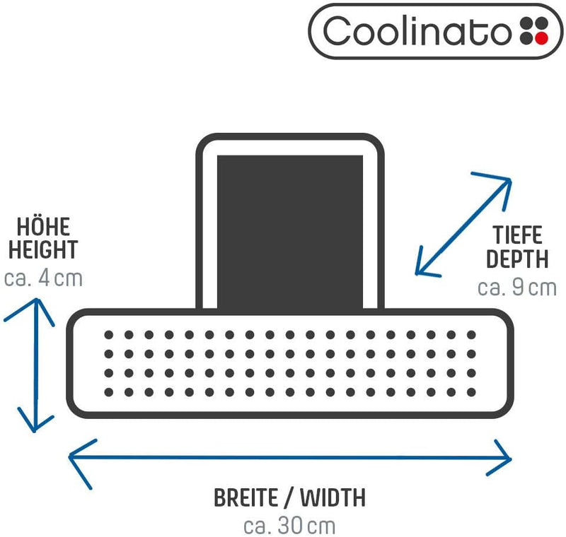 Coolinato Soundbar Holz, Halterung 30x4x9cm für Smartphone und Tablet, Handyständer und Verstärker,