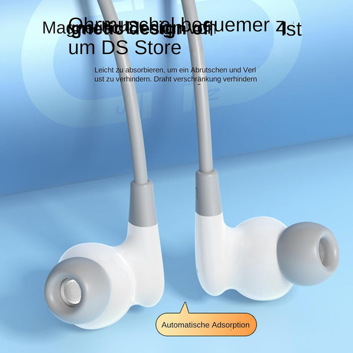 Kopfhörer Mit Halsband - Kabellos Im Nacken-Design | Magnetisch Ergonomisch Atmungsaktiv Für Sport F