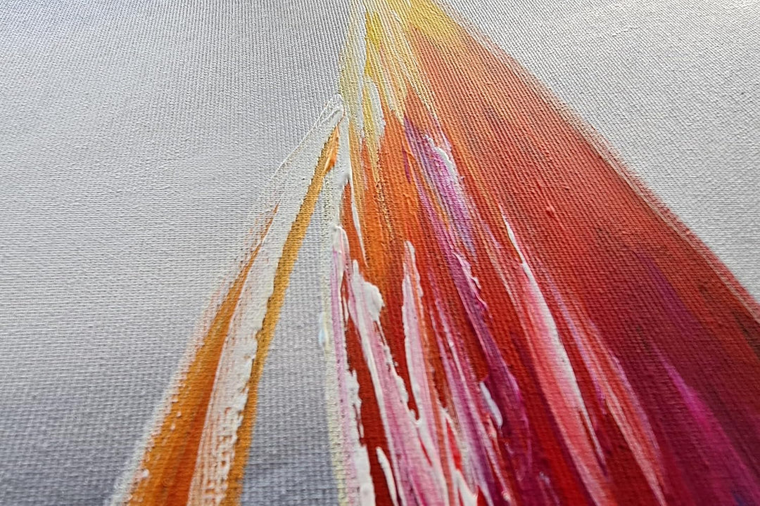 Monica Mirafiori I 100% HANDGEMALT I Gemälde Unter Segel 100x50cm | Gemälde Handgemalt | Acrylgemäld
