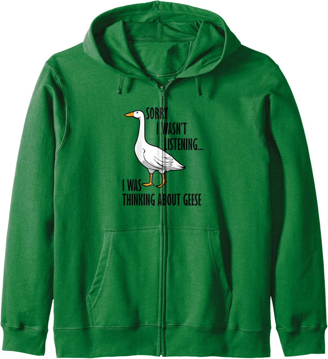Nachdenken über Gänse Wildlife Lustige Gans Kapuzenjacke
