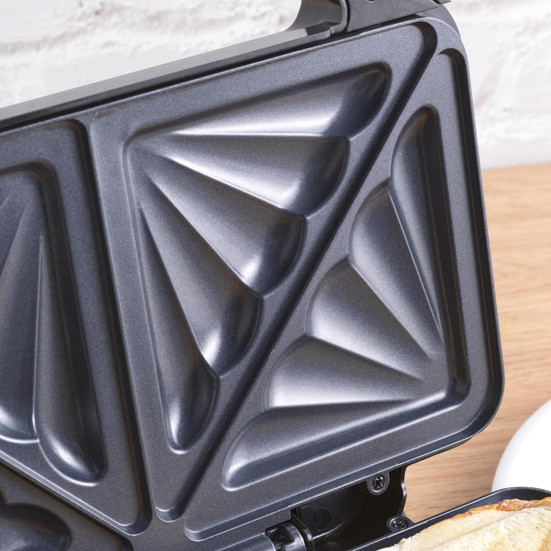 Petra PT2017TVDE XL-Sandwichtoaster - BPA-frei, tiefe, leicht zu reinigende antihaftbeschichtete Dop