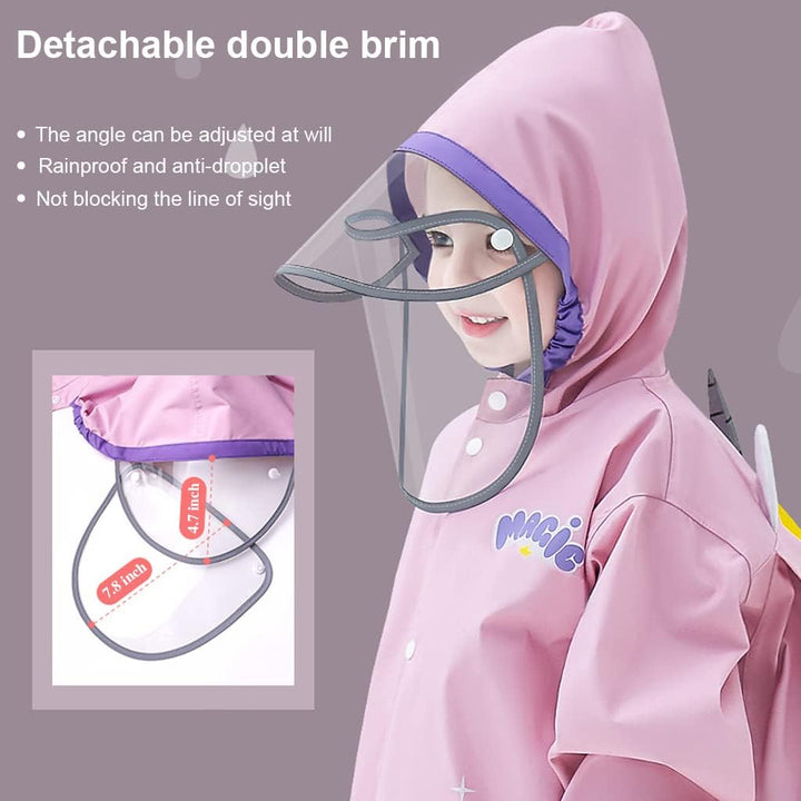 Kinder Regenmantel Jungen Mädchen Regenponcho Wasserdicht Cartoon Regenjacke Wiederverwendbare Regen