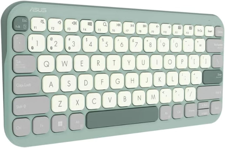 ASUS Marshmallow Tastatur KW100, QWERTZ DE Layout, kabellos, Bluetooth, flaches Profil, Farbe Green