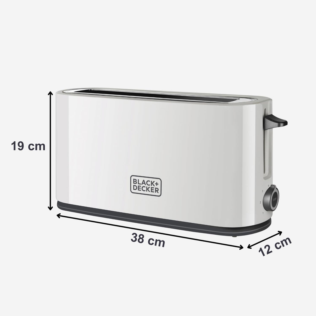 Black+Decker BXTO1001E - Toaster 1.000W, Toaster mit extra grossem Schlitz, 7 Toaststufen, High-Lift