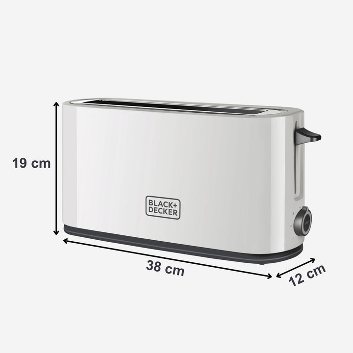 Black+Decker BXTO1001E - Toaster 1.000W, Toaster mit extra grossem Schlitz, 7 Toaststufen, High-Lift