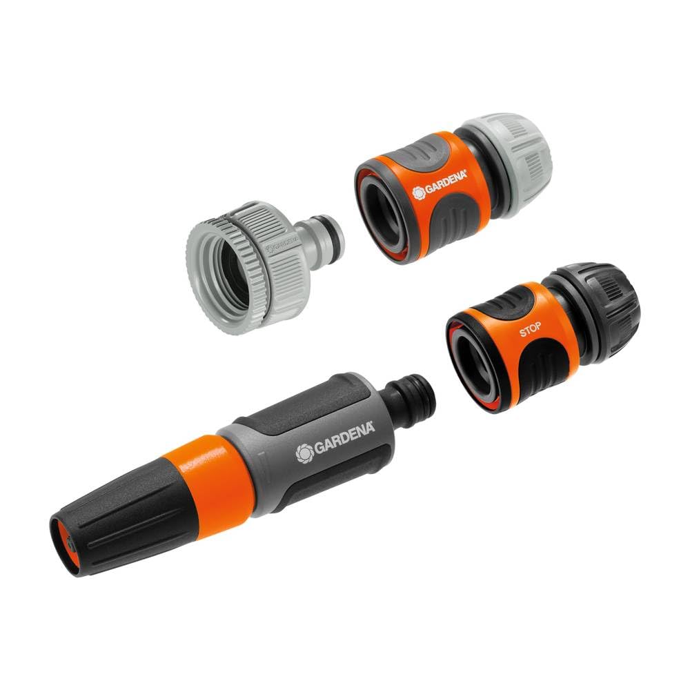 Gardena Grundausstattung mit Anschlussteilen für 13 mm (1/2 Zoll)- und 15 mm (5/8 Zoll)-Schläuche: W