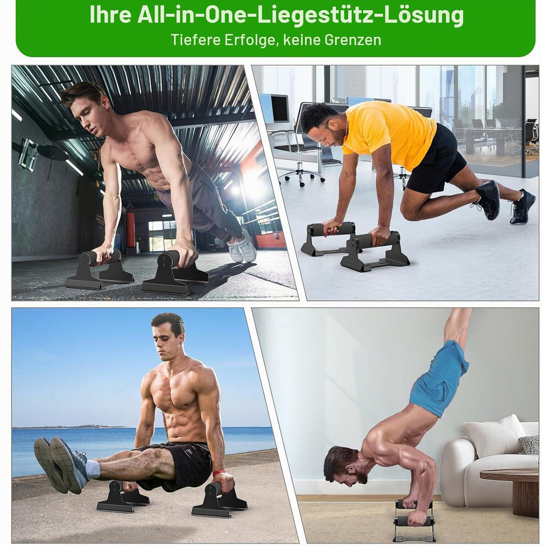 SELEWAERE Calisthenics Equipment Liegestützgriffe - Rutschfest Parallettes Handstand Griffe Robuste