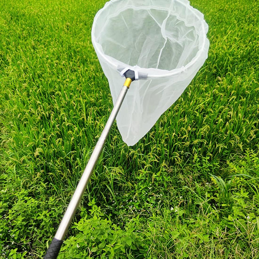 Teleskop-Insekten- und Schmetterlingsnetz, fängt Insekten, Käfer, Fischernetze, Edelstahlgriff, ausz