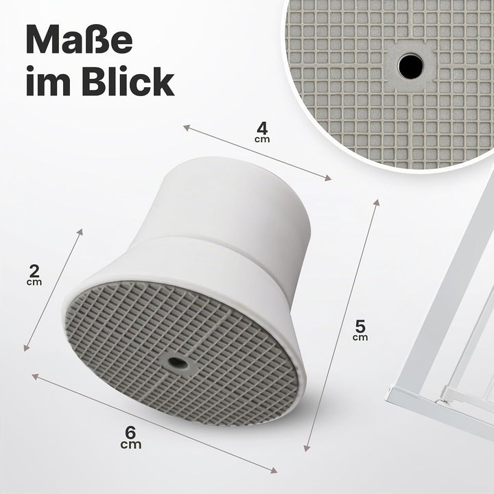 Wandschutzpads für Treppenschutzgitter ohne Bohren [inkl. Verlängerungsteilen, Anti-Rutsch] Elefante