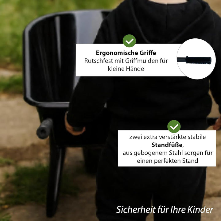 TRUTZHOLM Kinderschubkarre Uni 40 kg Traglast 3,6 kg Stahl Kunststoff Vollgummirad Schiebkarre Garte